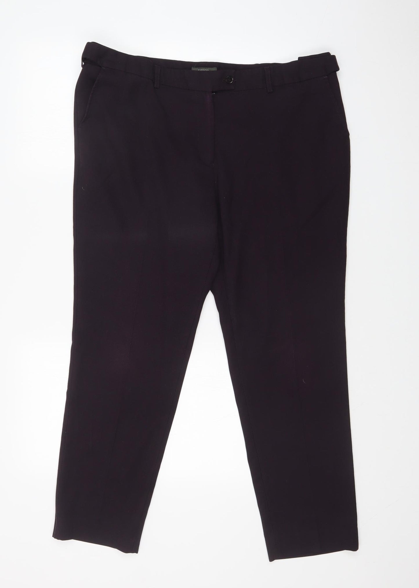 SIMON JERSEY Womens Purple   Trousers  Size 18 L27 in