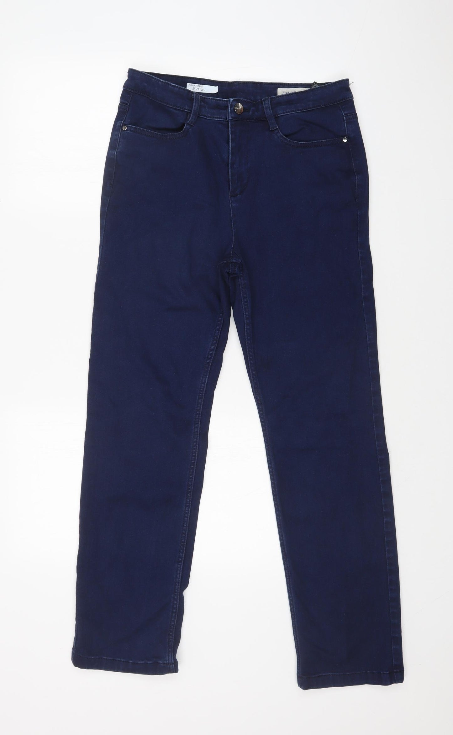 M&S Womens Blue   Straight Jeans Size 12 L27 in