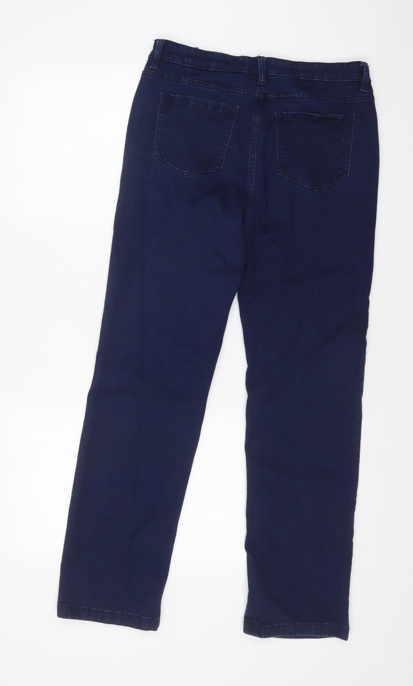 M&S Womens Blue   Straight Jeans Size 12 L27 in