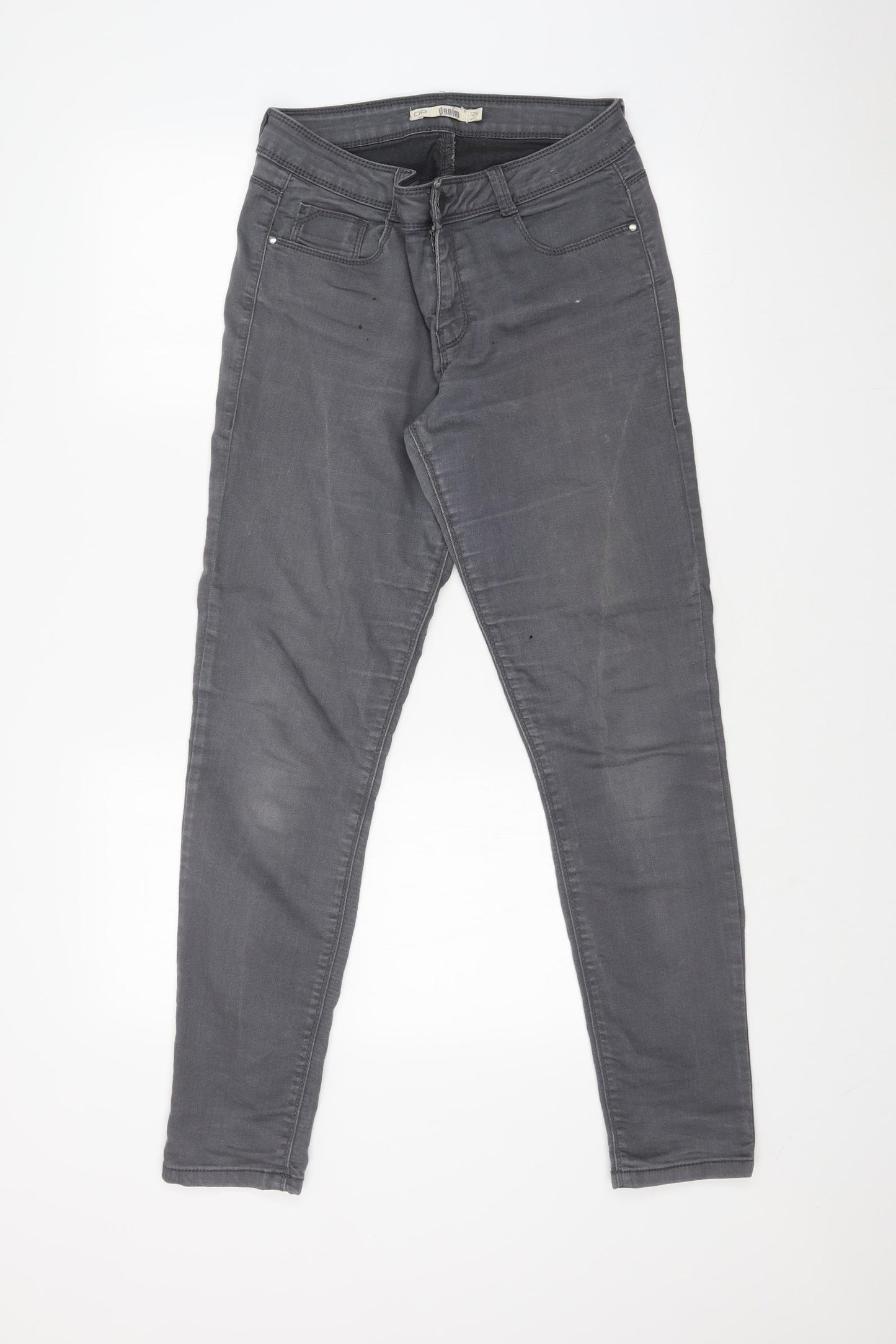 Dorothy Perkins Womens Grey   Skinny Jeans Size 12 L29 in