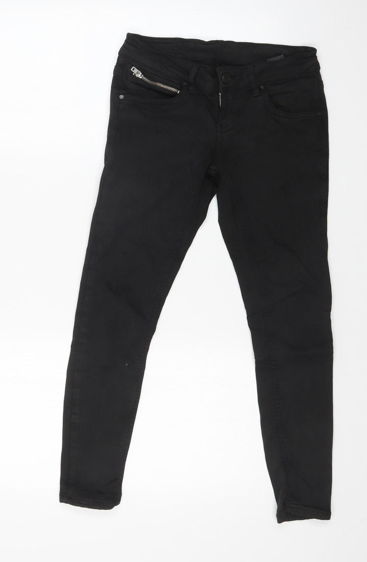 NEVER DENIM Womens Black Skinny Jeans Size 28 in L23 in