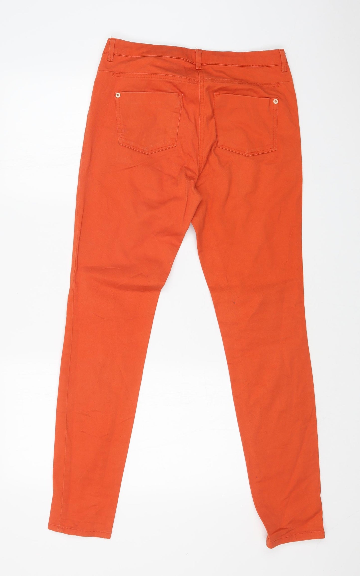 H&M Womens Orange   Skinny Jeans Size 10 L30 in