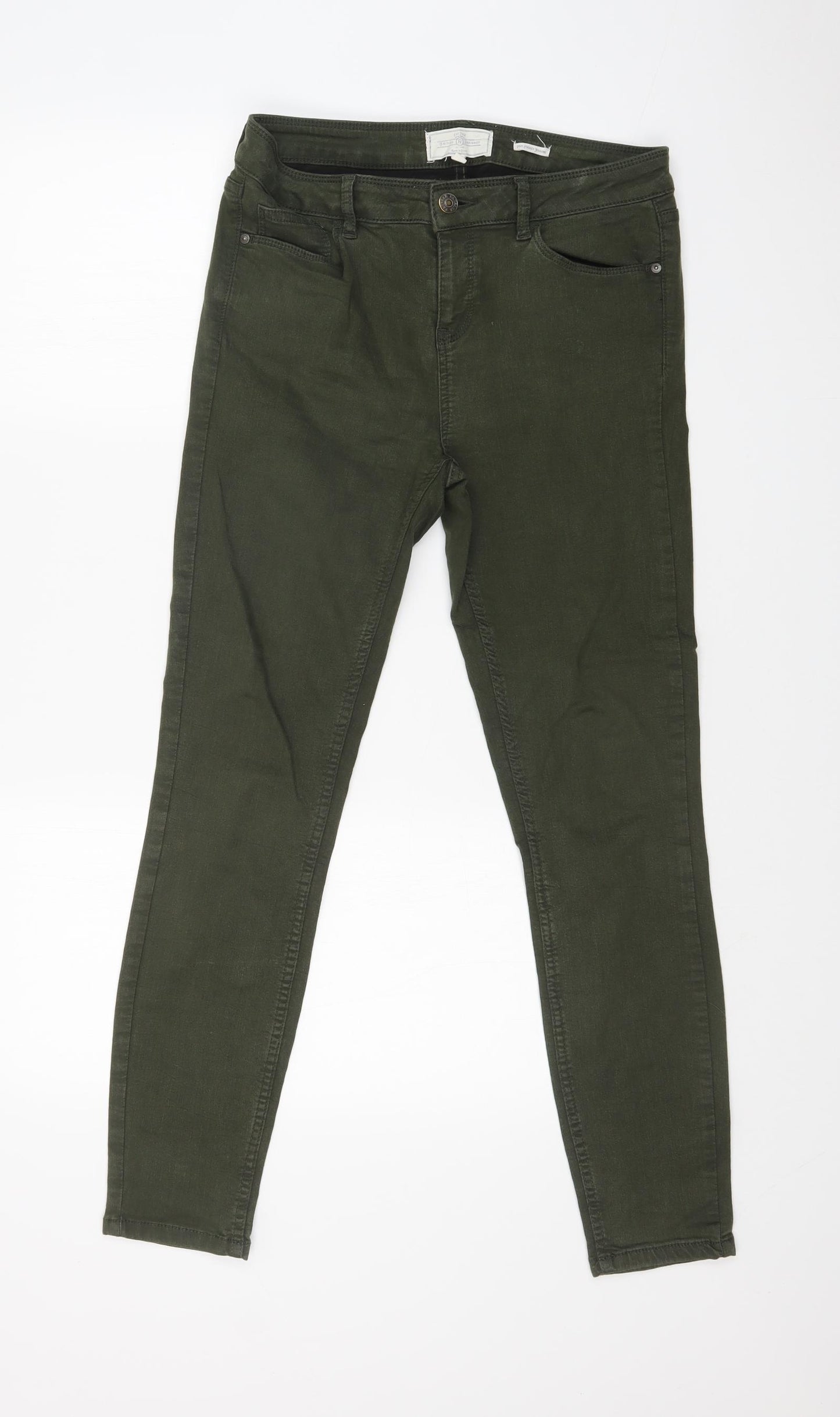 Fat Face Womens Green   Skinny Jeans Size 12 L28 in
