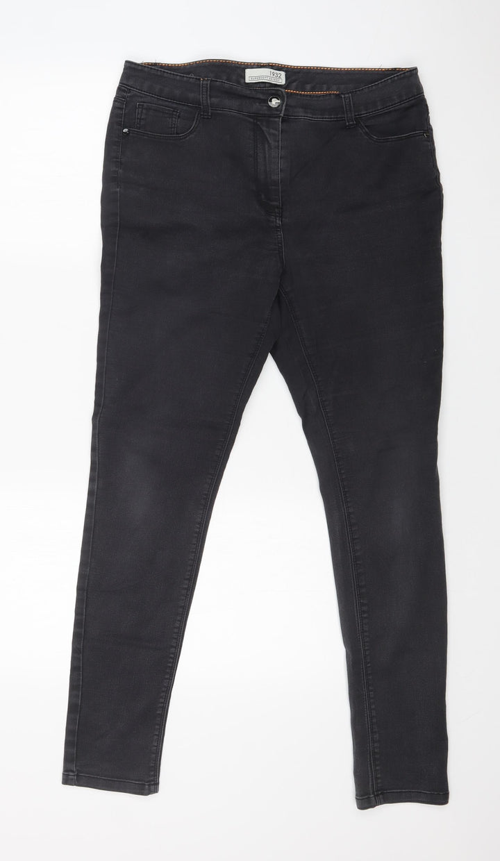 South Womens Black Skinny Jeans Size 14 L28 in