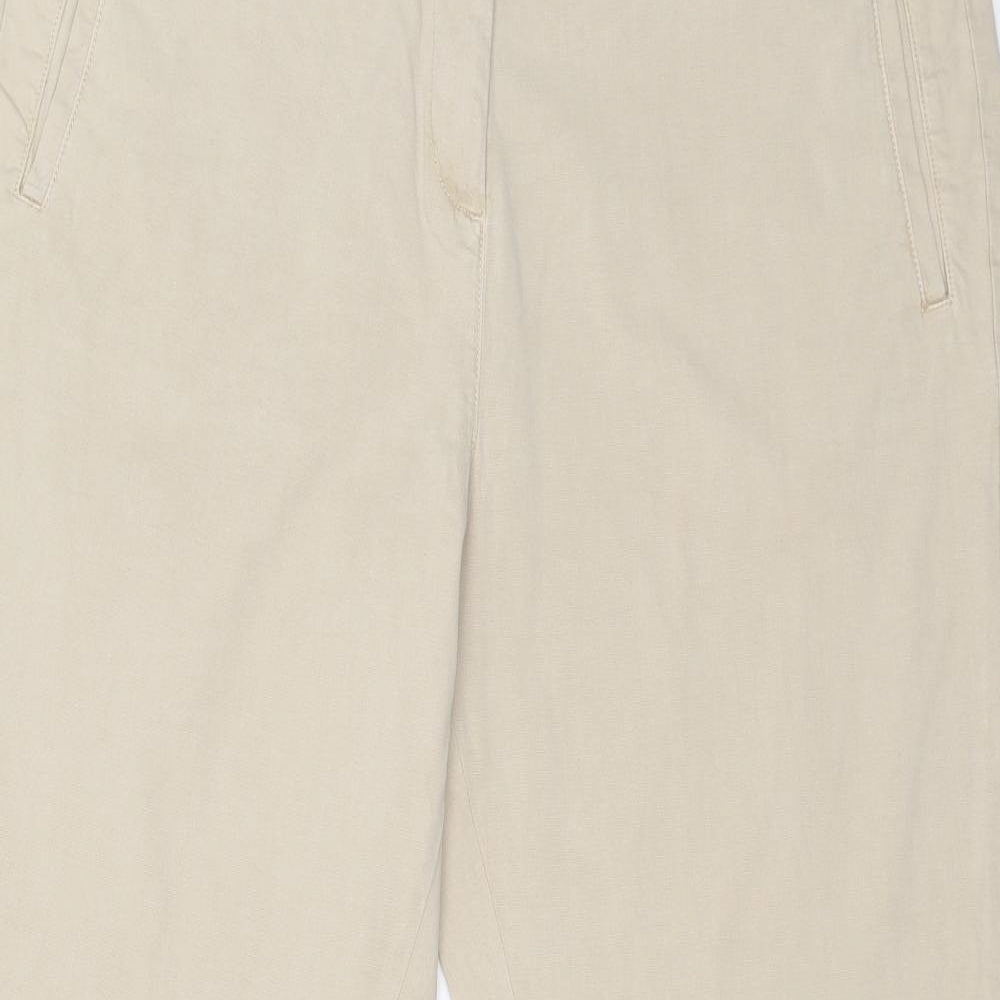 M&S Womens Beige   Chino Trousers Size 16 L29 in