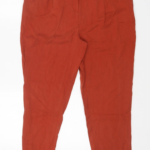 Monsoon Womens Orange   Trousers  Size 12 L24 in