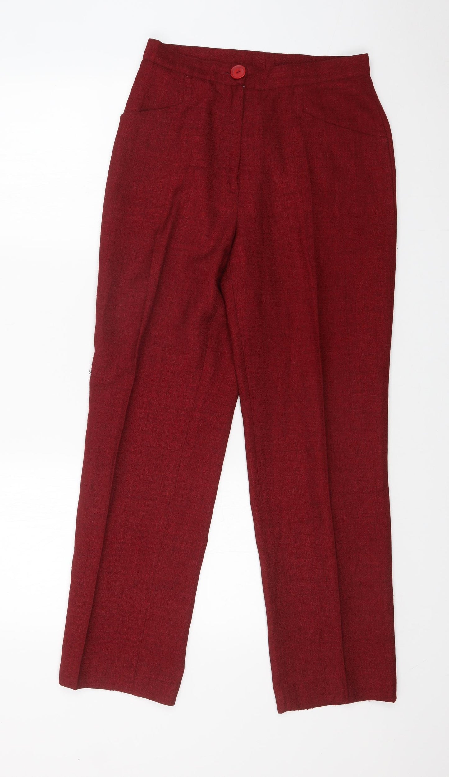 AMANDA GRIS Womens Red   Trousers  Size 28 in L28 in