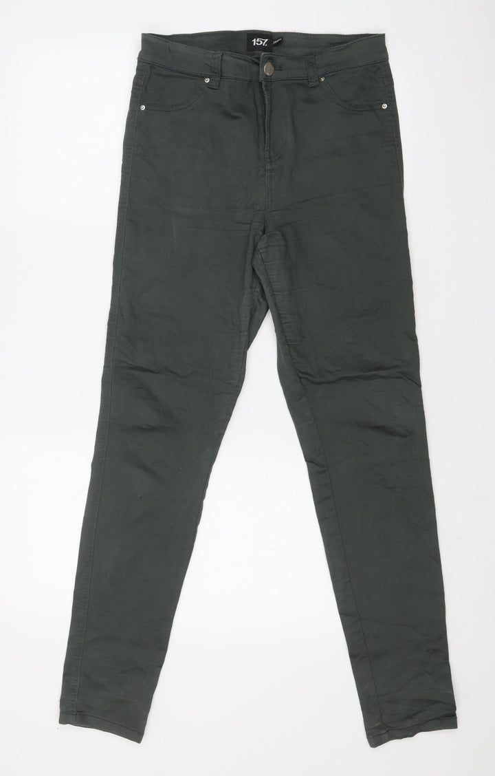 157 Womens Green Skinny Jeans Size M L29 in
