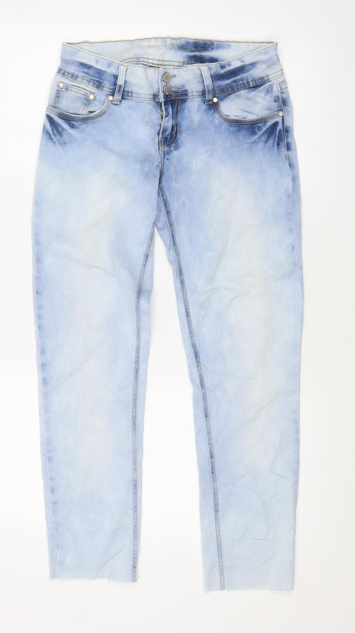 ONE LOVE DENIM Womens Blue Skinny Jeans Size 28 in L26 in