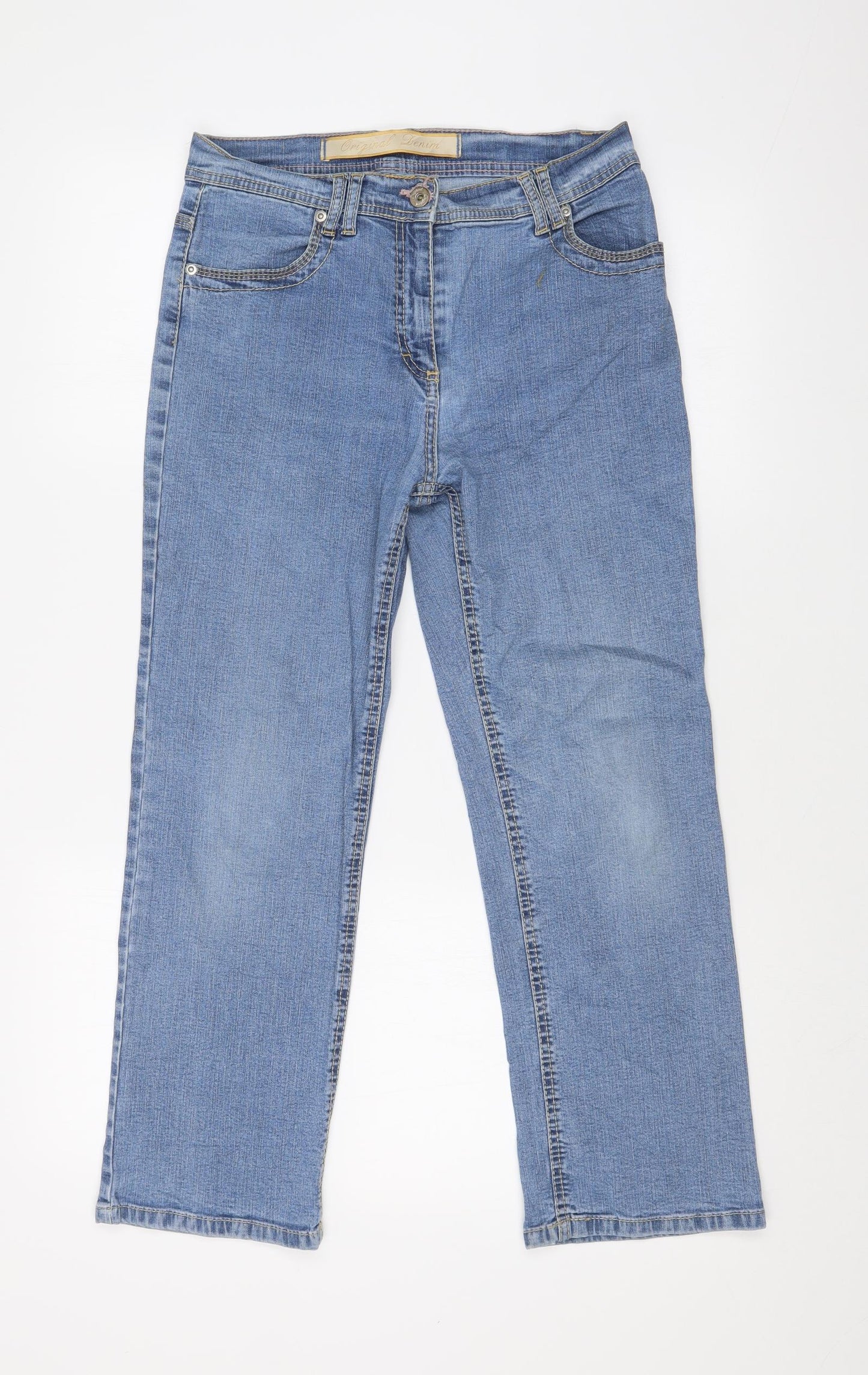 M&S Womens Blue   Straight Jeans Size 10 L24 in