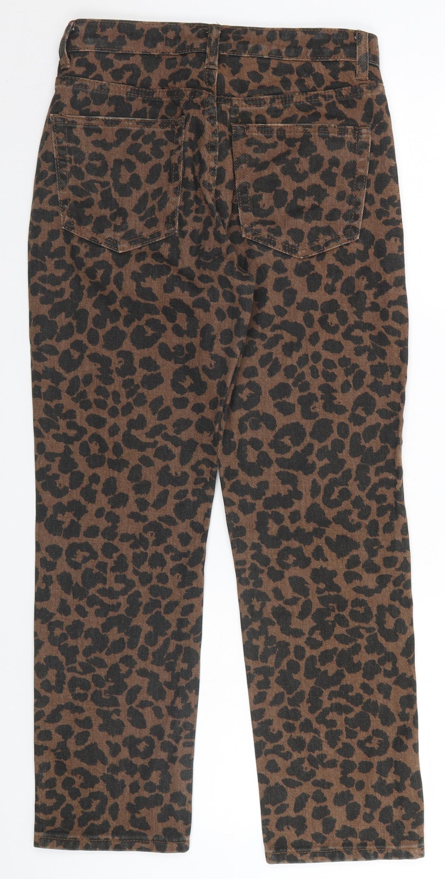 Momokrom Womens Brown Animal Print  Trousers  Size 6 L26 in