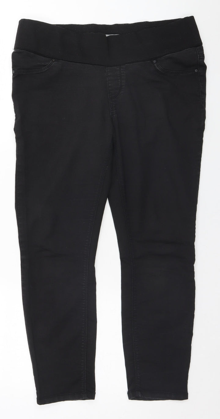 New Look Womens Black Trousers Size 14 L24 in