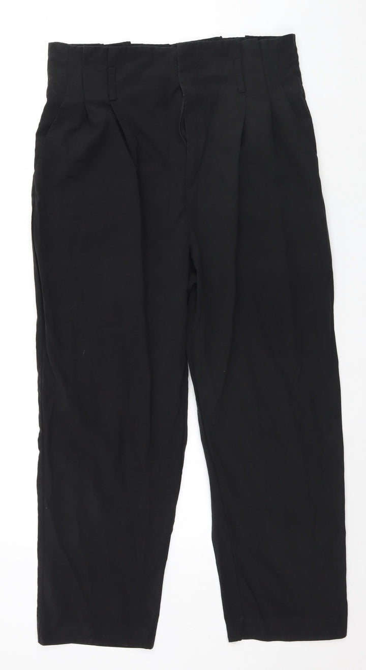 H&M Womens Black Trousers Size 16 L26 in