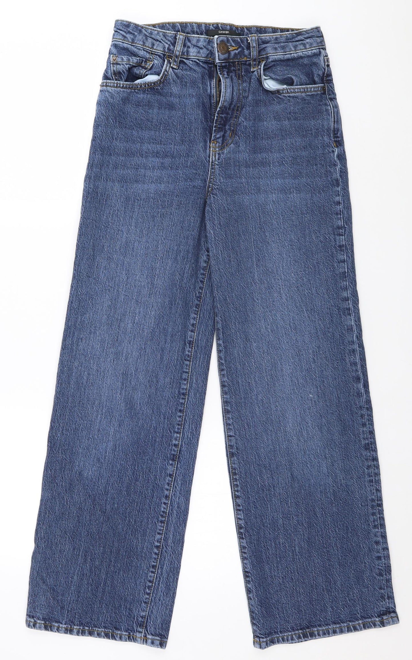 George Womens Blue   Straight Jeans Size 8 L28 in