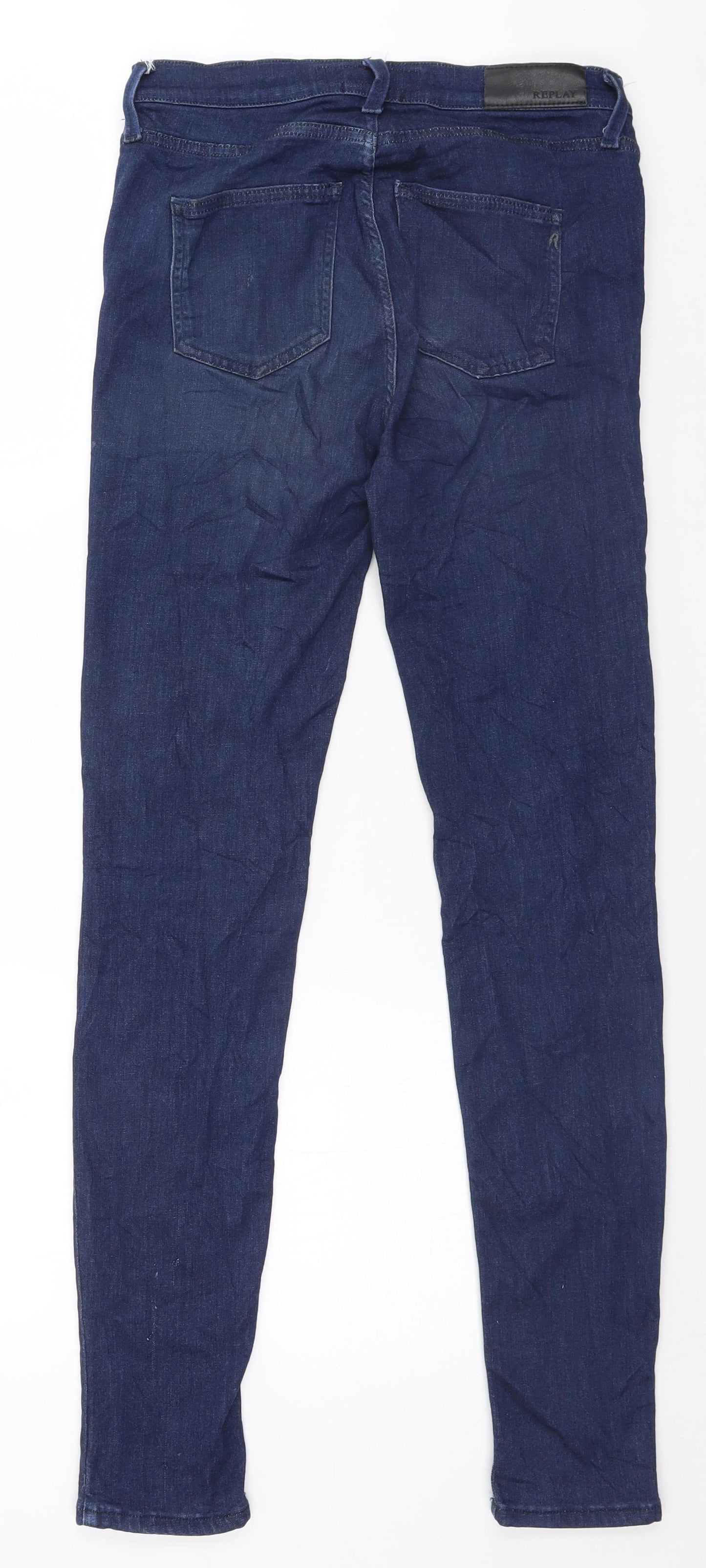 Replay Womens Blue   Straight Jeans  L28 in