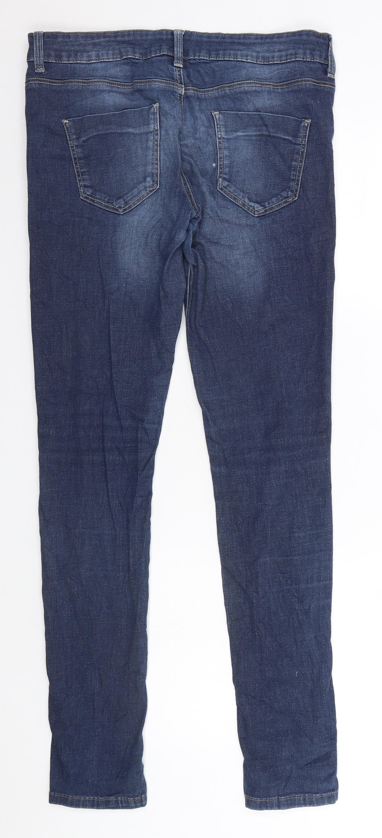 Preworn Womens Blue   Skinny Jeans Size 14 L30 in