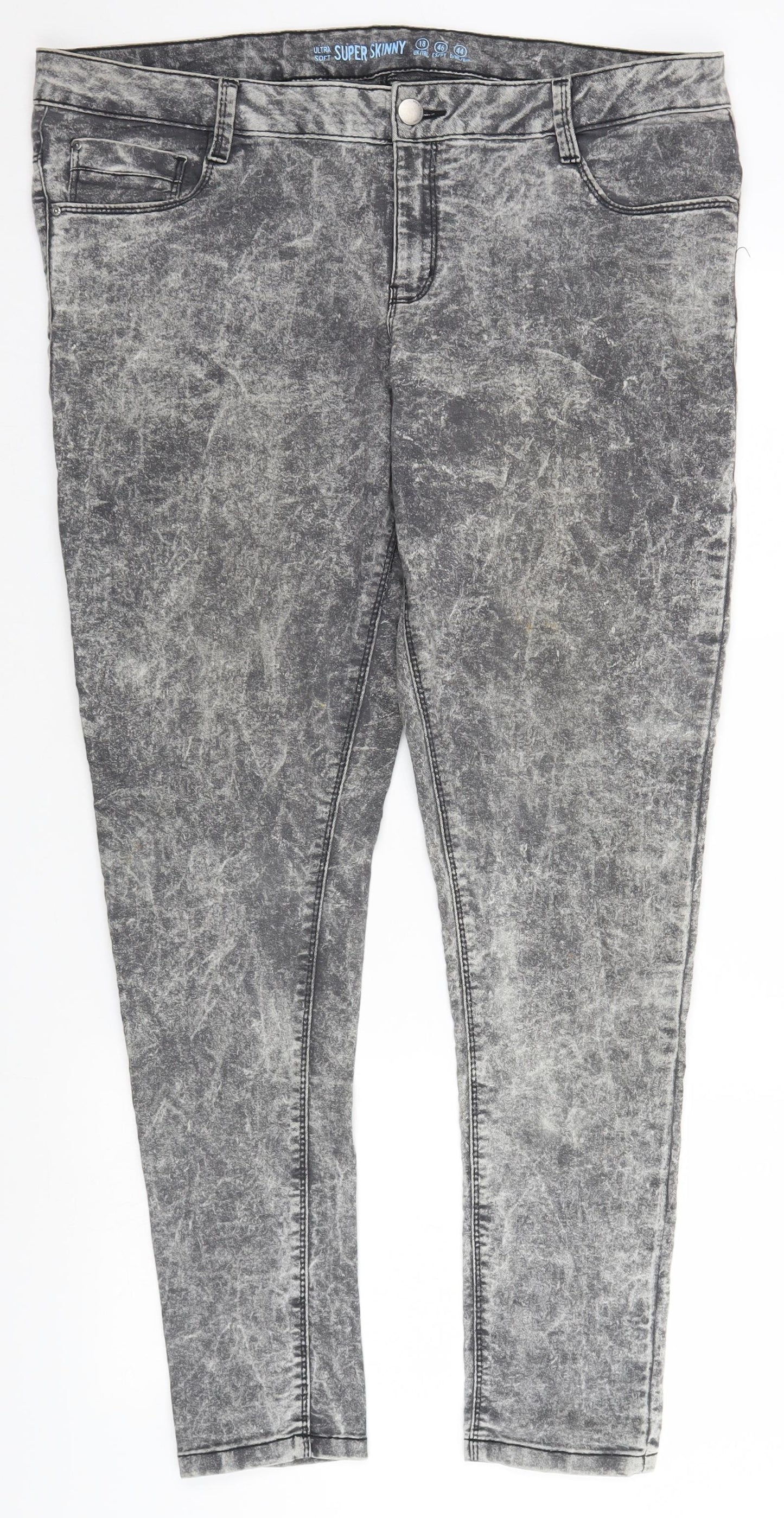 Denim & Co. Womens Grey   Skinny Jeans Size 18 L29 in