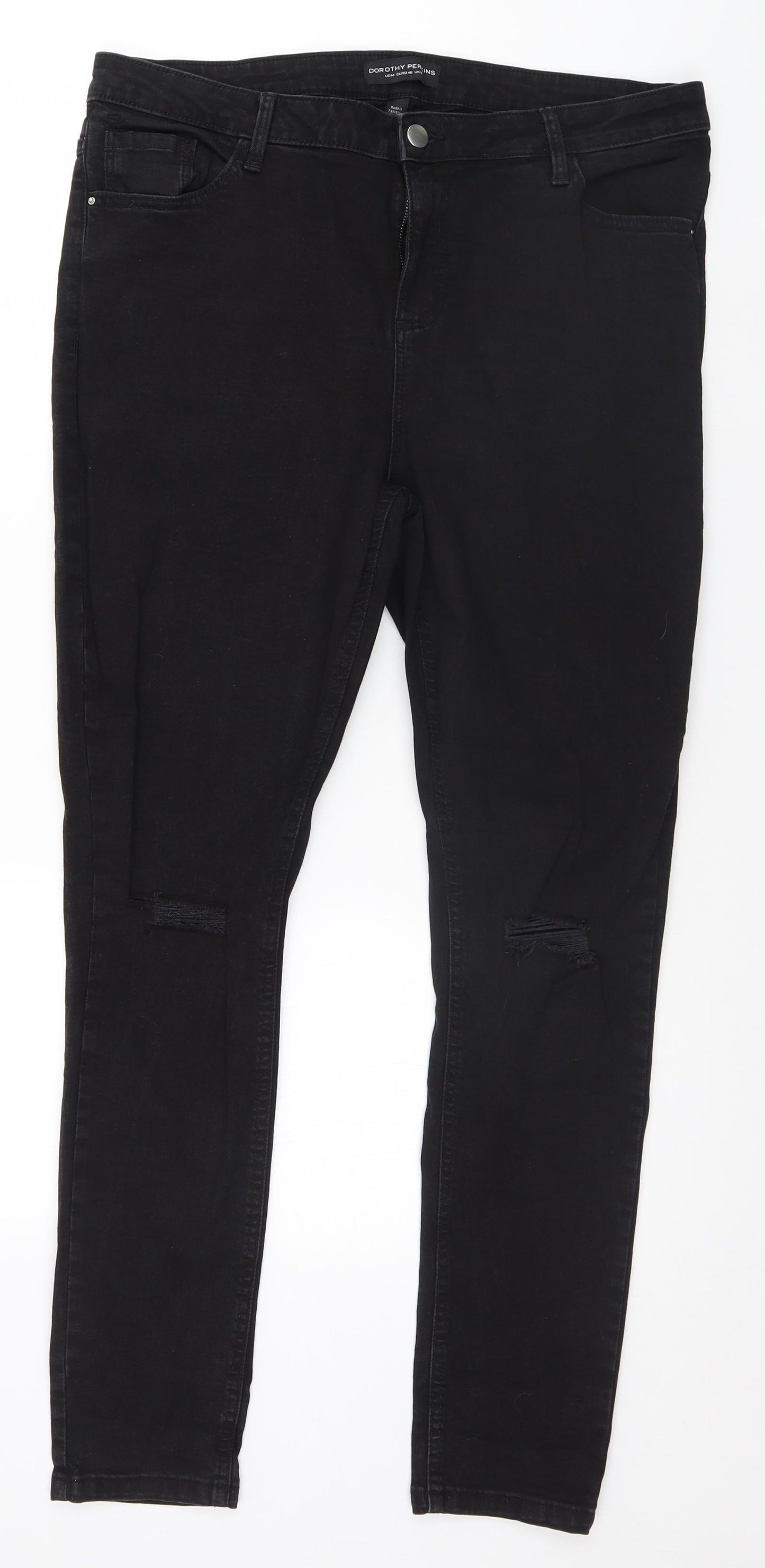 Dorothy Perkins Womens Black   Trousers  Size 18 L28 in