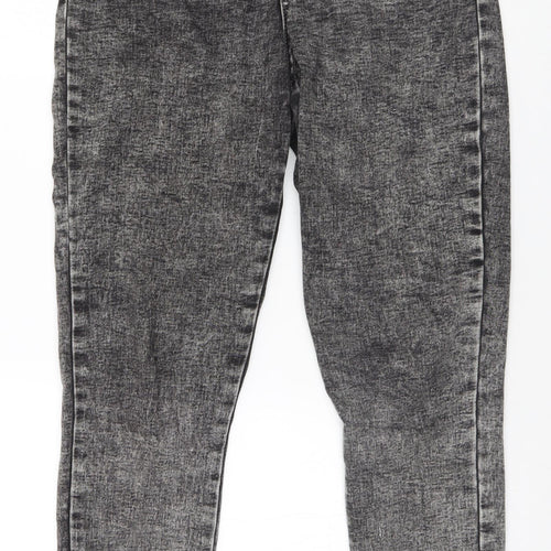 Denim & Co. Womens Grey   Straight Jeans Size 12 L28 in