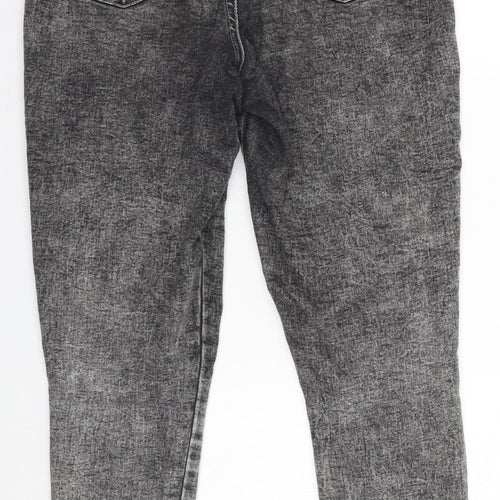 Denim & Co. Womens Grey   Straight Jeans Size 12 L28 in