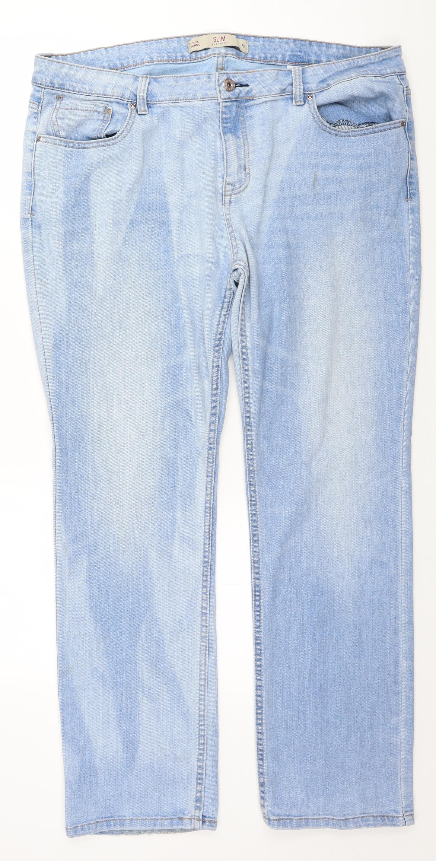 NEXT Womens Blue   Straight Jeans Size 18 L29 in