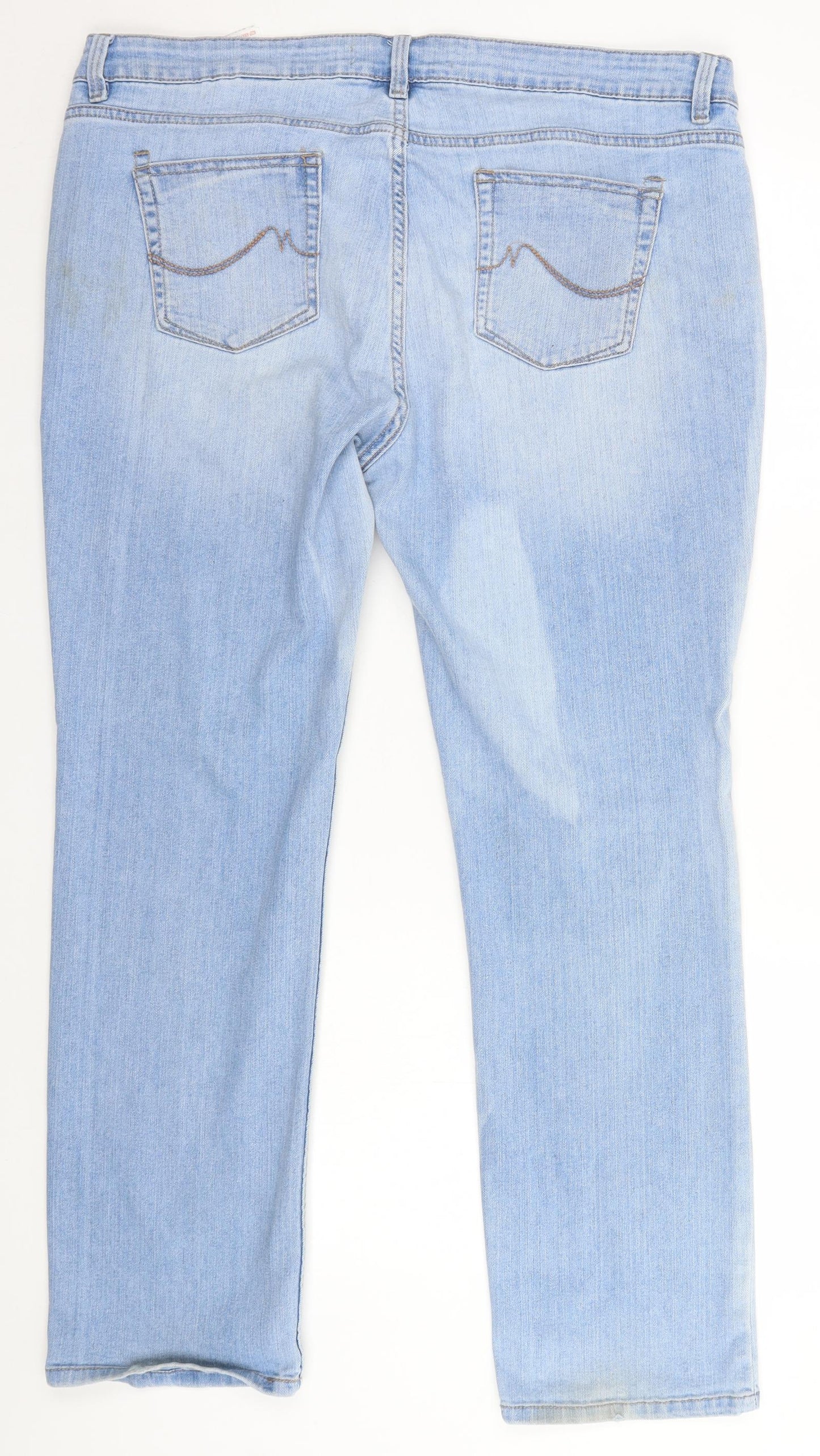 NEXT Womens Blue   Straight Jeans Size 18 L29 in