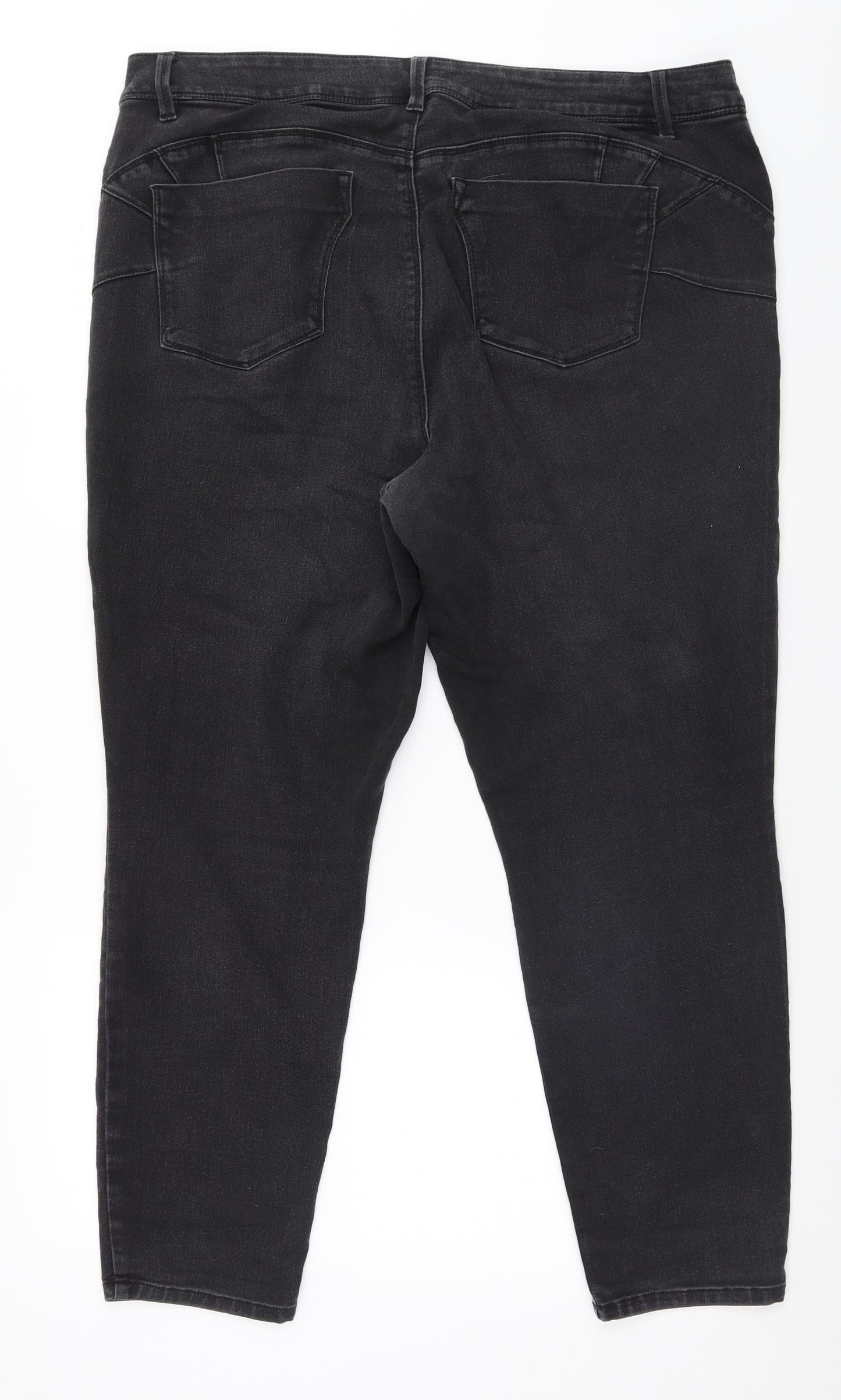 D. Jeans Womens Black   Wide-Leg Jeans Size 18 L28 in