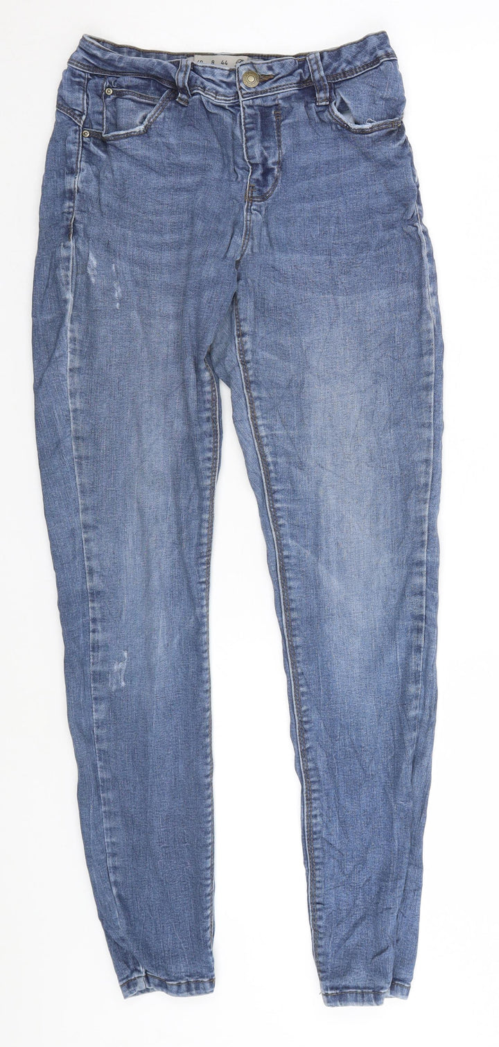 Denim & Co. Womens Blue Straight Jeans Size 12 L27 in