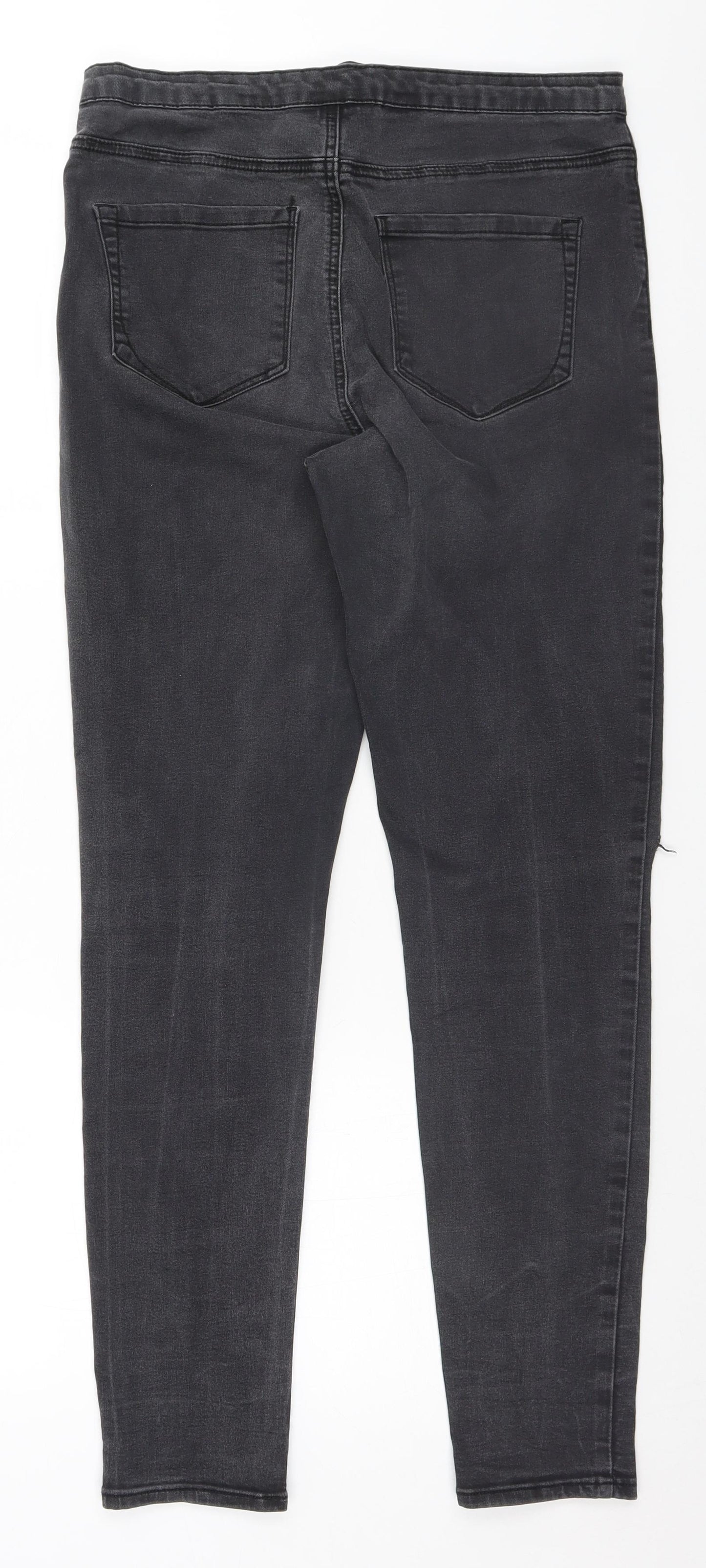 Denim & Co. Womens Black   Straight Jeans Size 16 L28 in