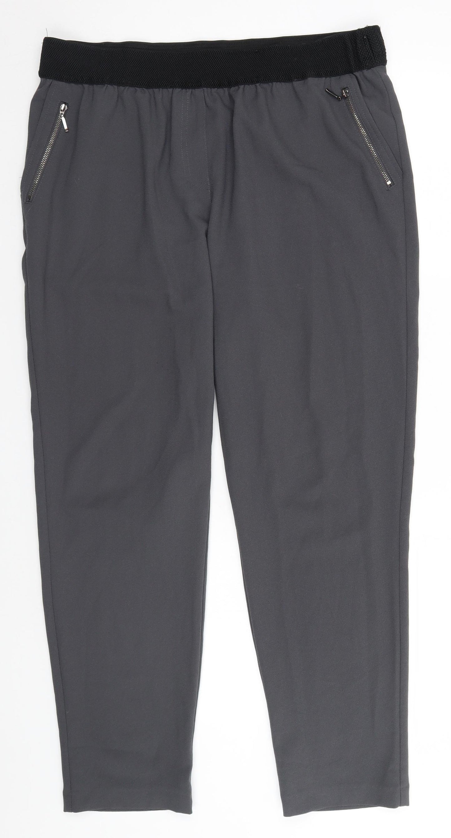 George Womens Grey   Trousers  Size 16 L28 in