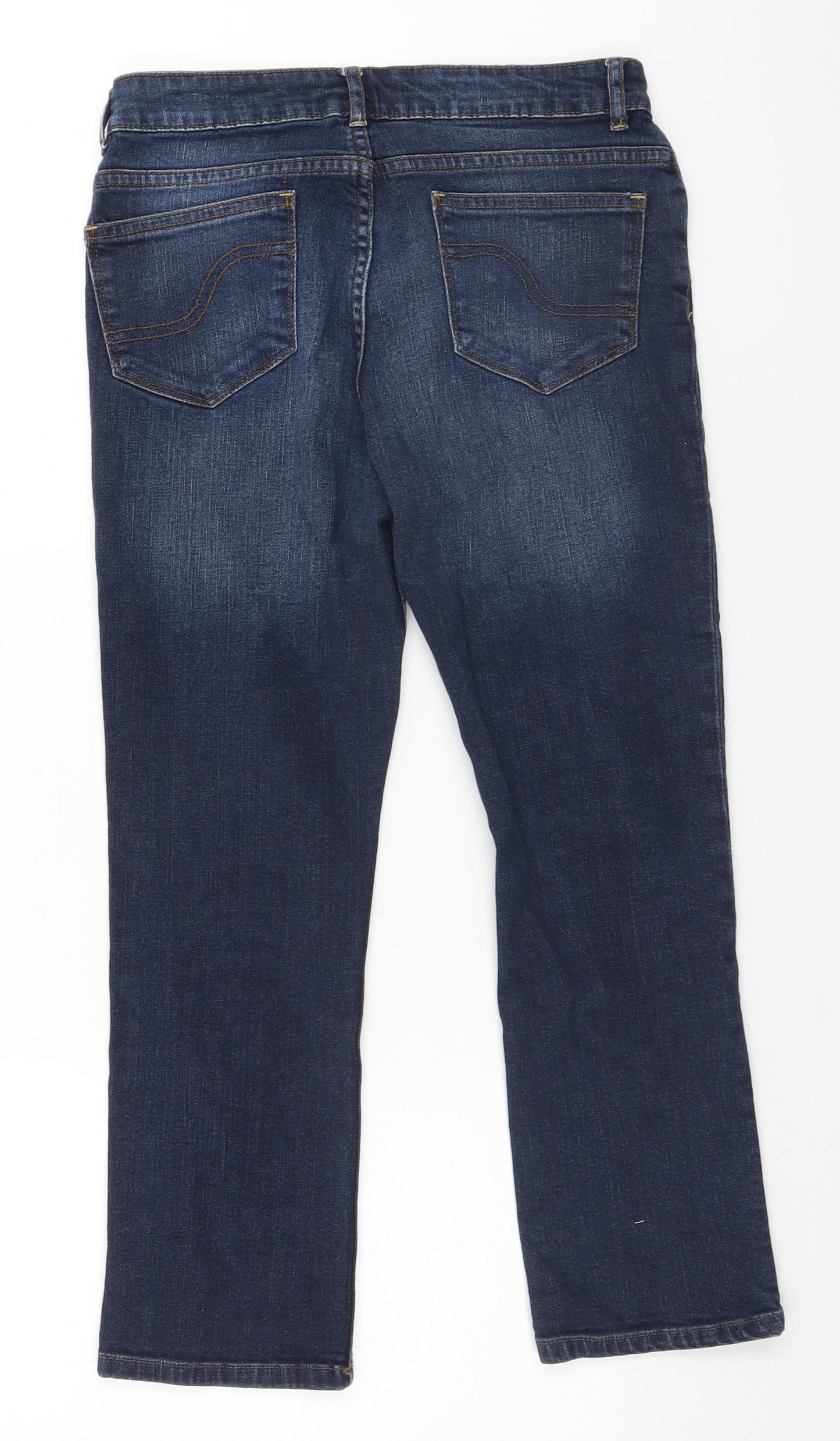 Fat Face Womens Blue   Straight Jeans Size 8 L22 in