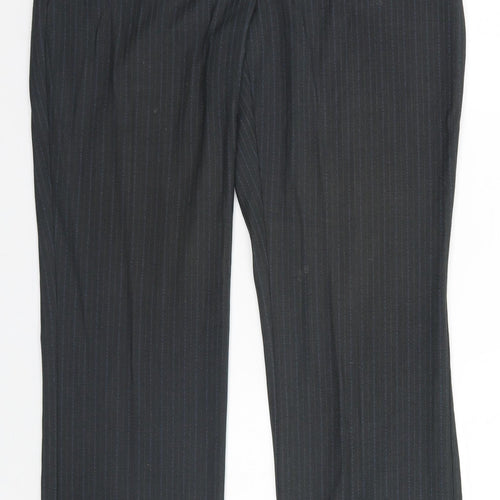 Papaya Womens Grey Striped  Trousers  Size 10 L29 in