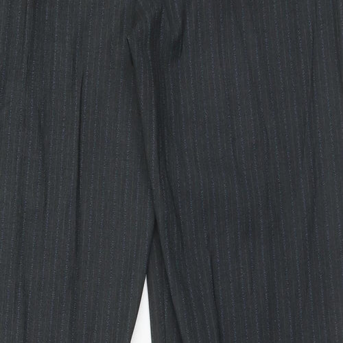 Papaya Womens Grey Striped  Trousers  Size 10 L29 in