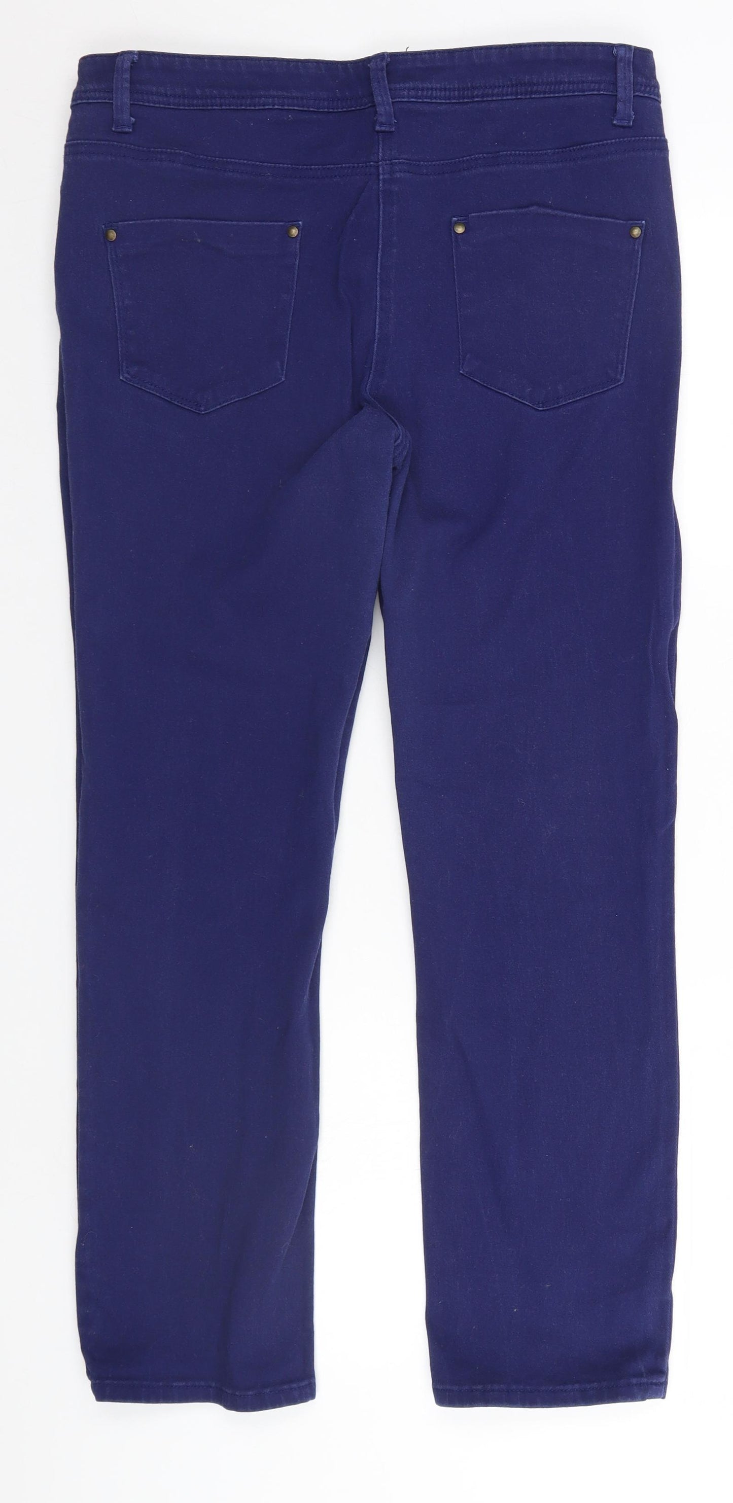 M&Co Womens Blue   Straight Jeans Size 14 L27 in