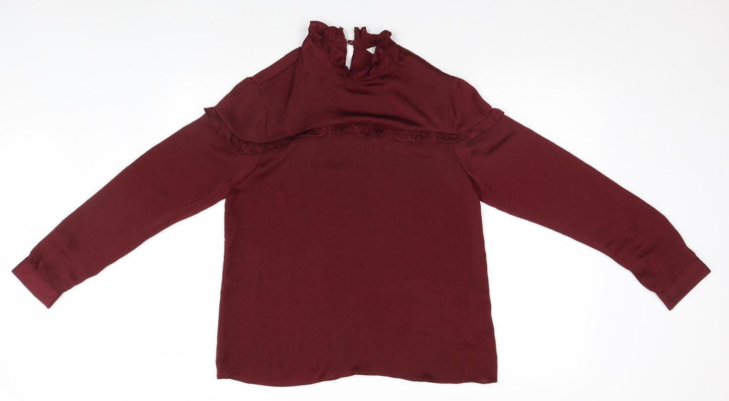 Peacocks Womens Red   Basic Blouse Size 14