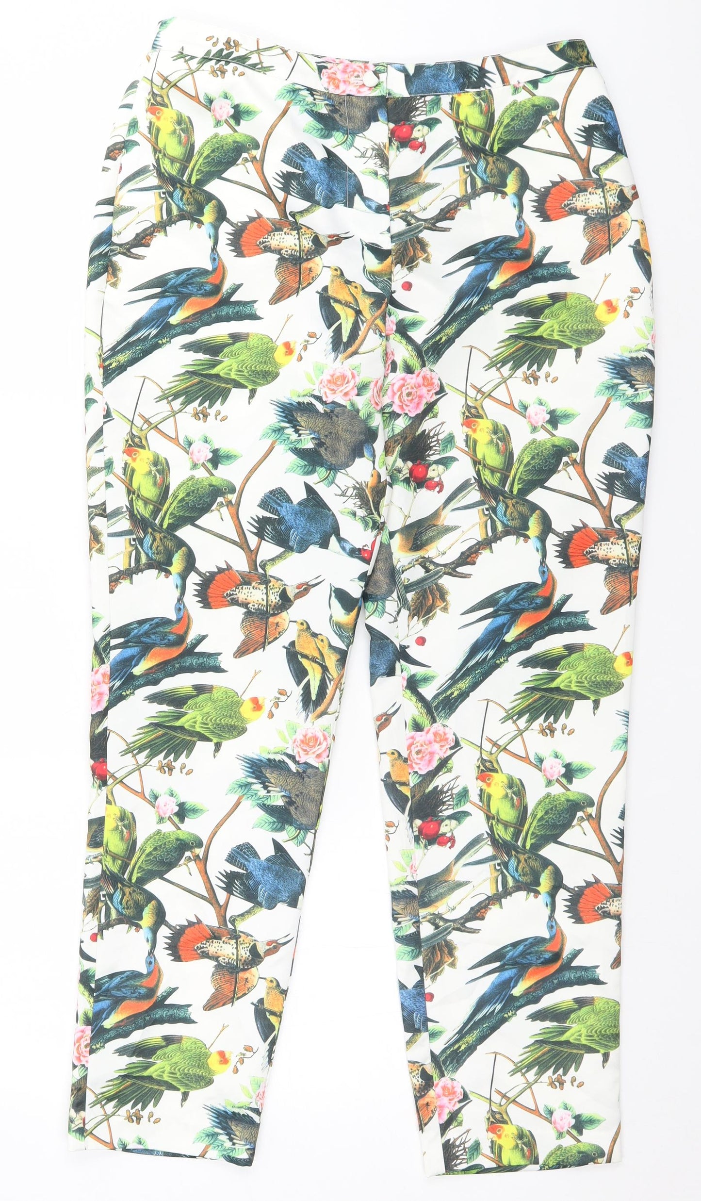 Darling Womens Multicoloured Animal Print  Trousers  Size 10 L25 in - Birds
