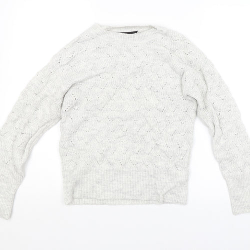 Dorothy Perkins Womens Grey Argyle/Diamond  Pullover Jumper Size 8