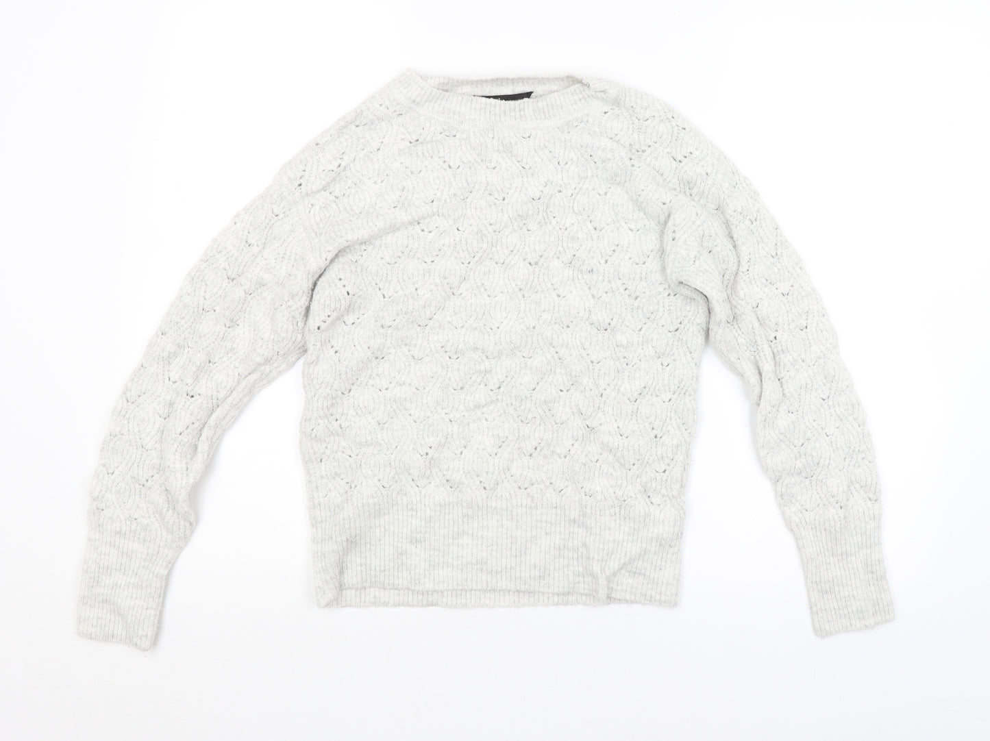 Dorothy Perkins Womens Grey Argyle/Diamond  Pullover Jumper Size 8