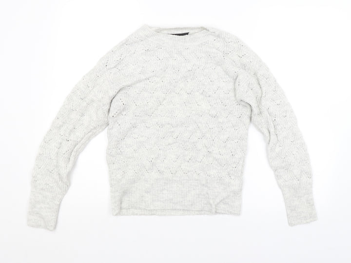 Dorothy Perkins Womens Grey Argyle/Diamond  Pullover Jumper Size 8