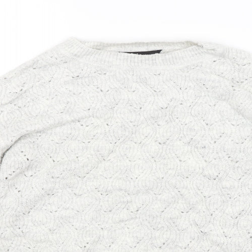 Dorothy Perkins Womens Grey Argyle/Diamond  Pullover Jumper Size 8