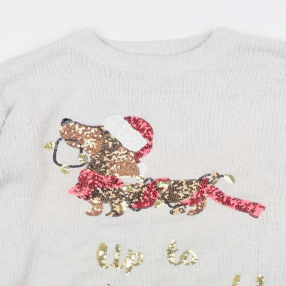 F&F Womens Grey   Pullover Jumper Size 12  - CHRISTMAS