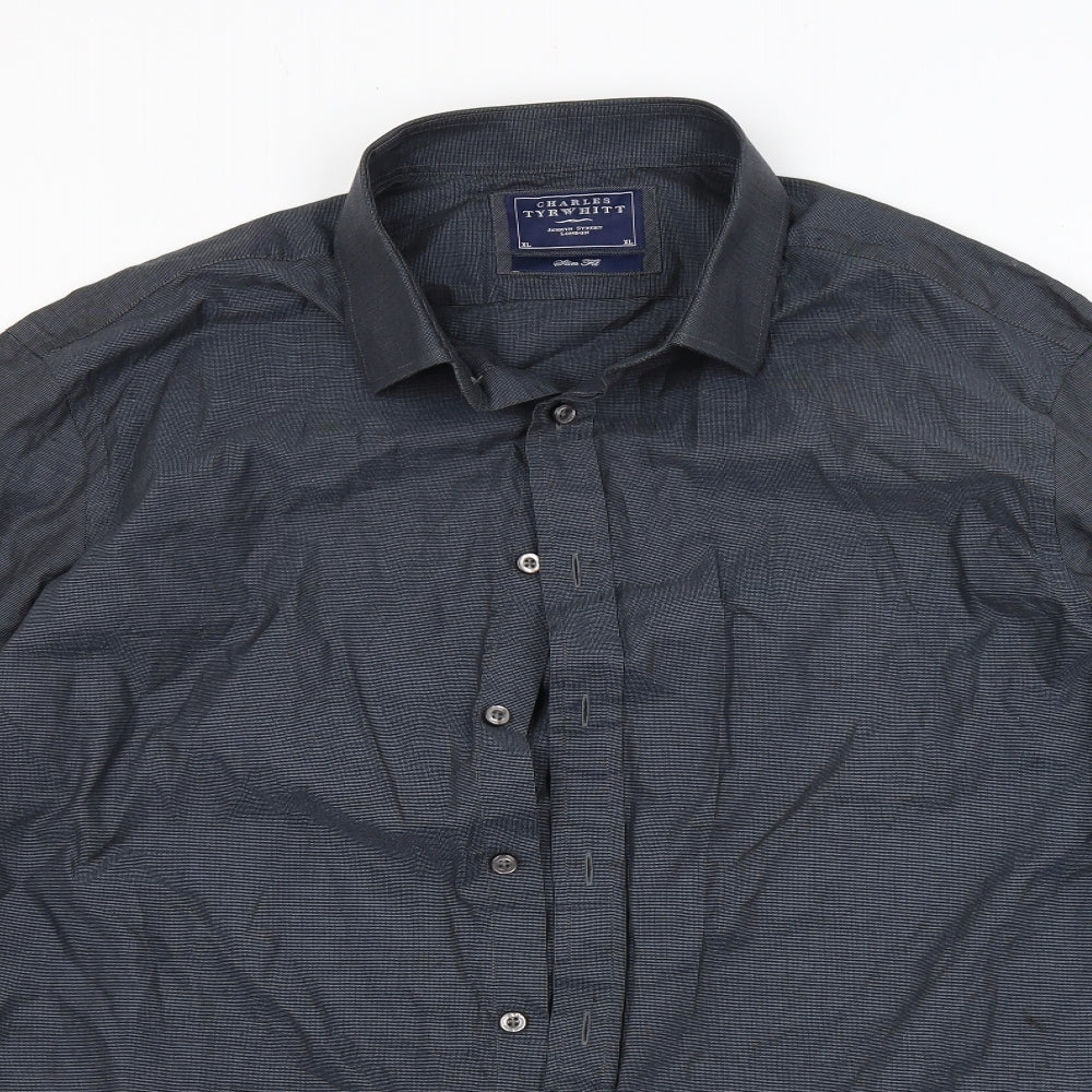 Charles Tyrwhitt Mens Grey    Dress Shirt Size XL