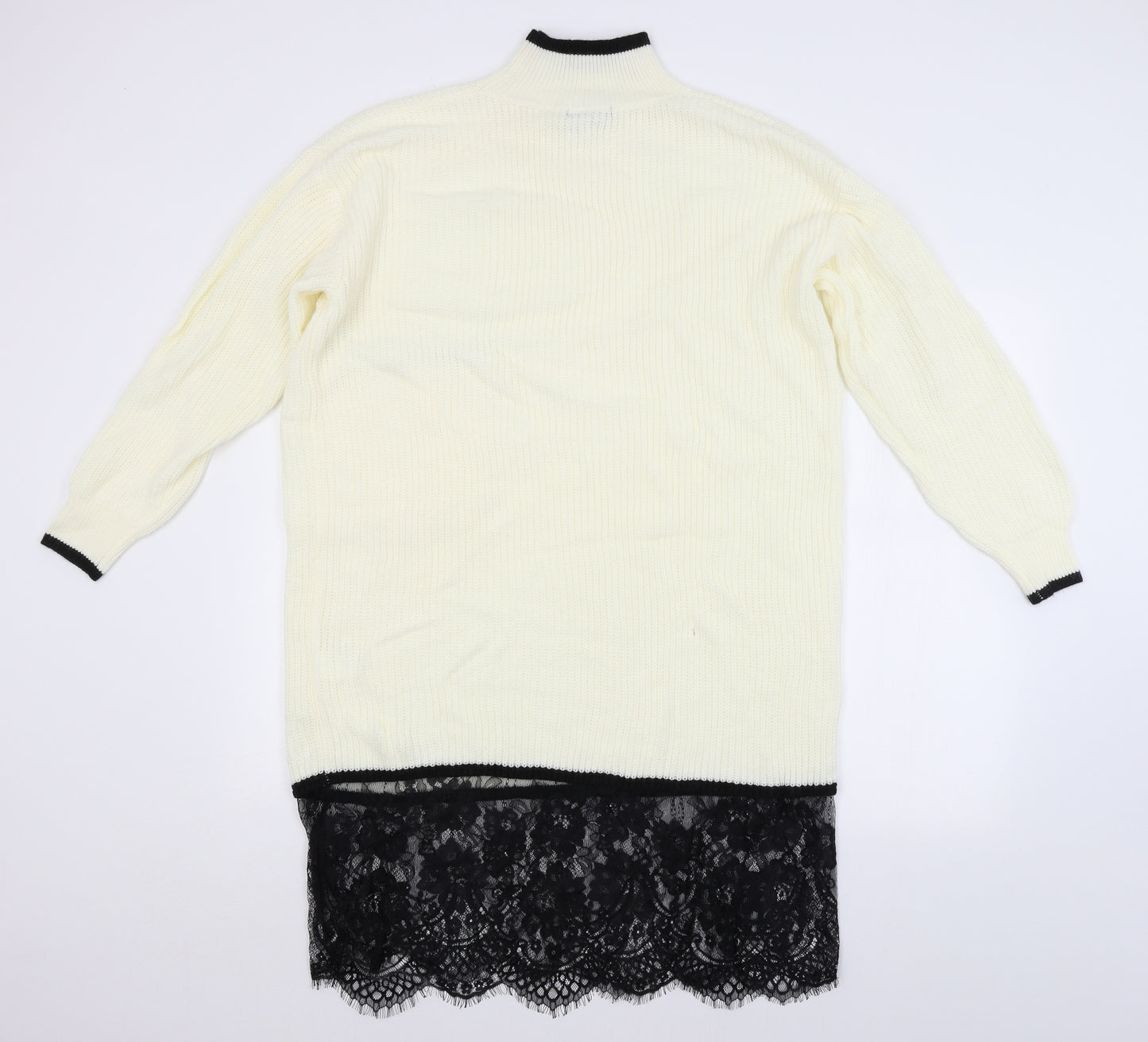 SheIn Womens White   Pullover Jumper Size S