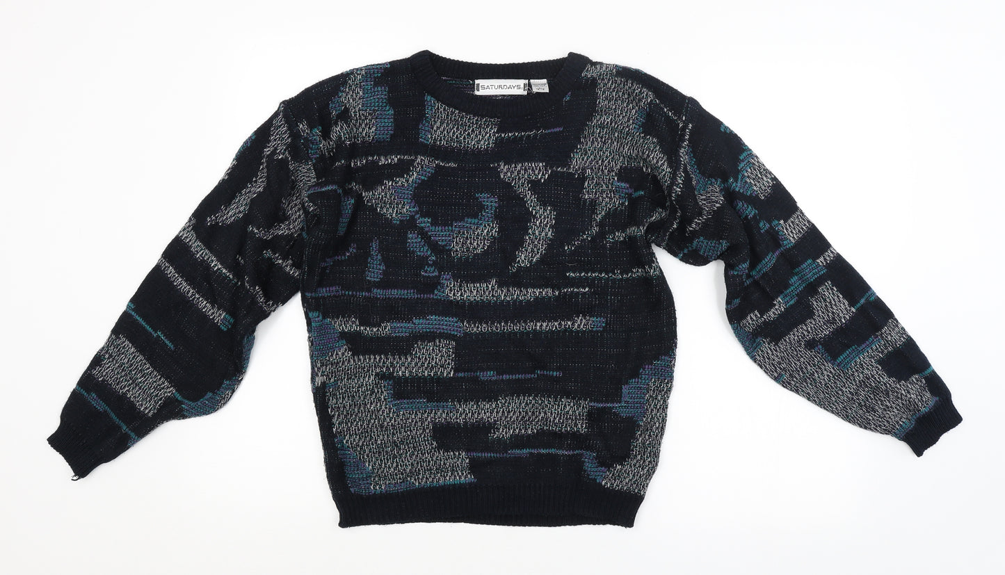 Saturdays Womens Multicoloured   Pullover Jumper Size 16