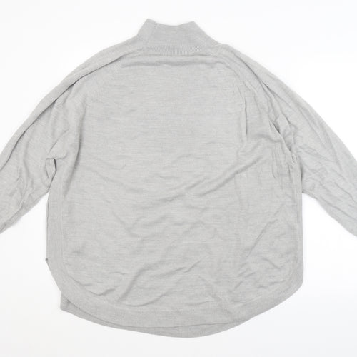 M&S Mens Grey Argyle/Diamond  Pullover Jumper Size L