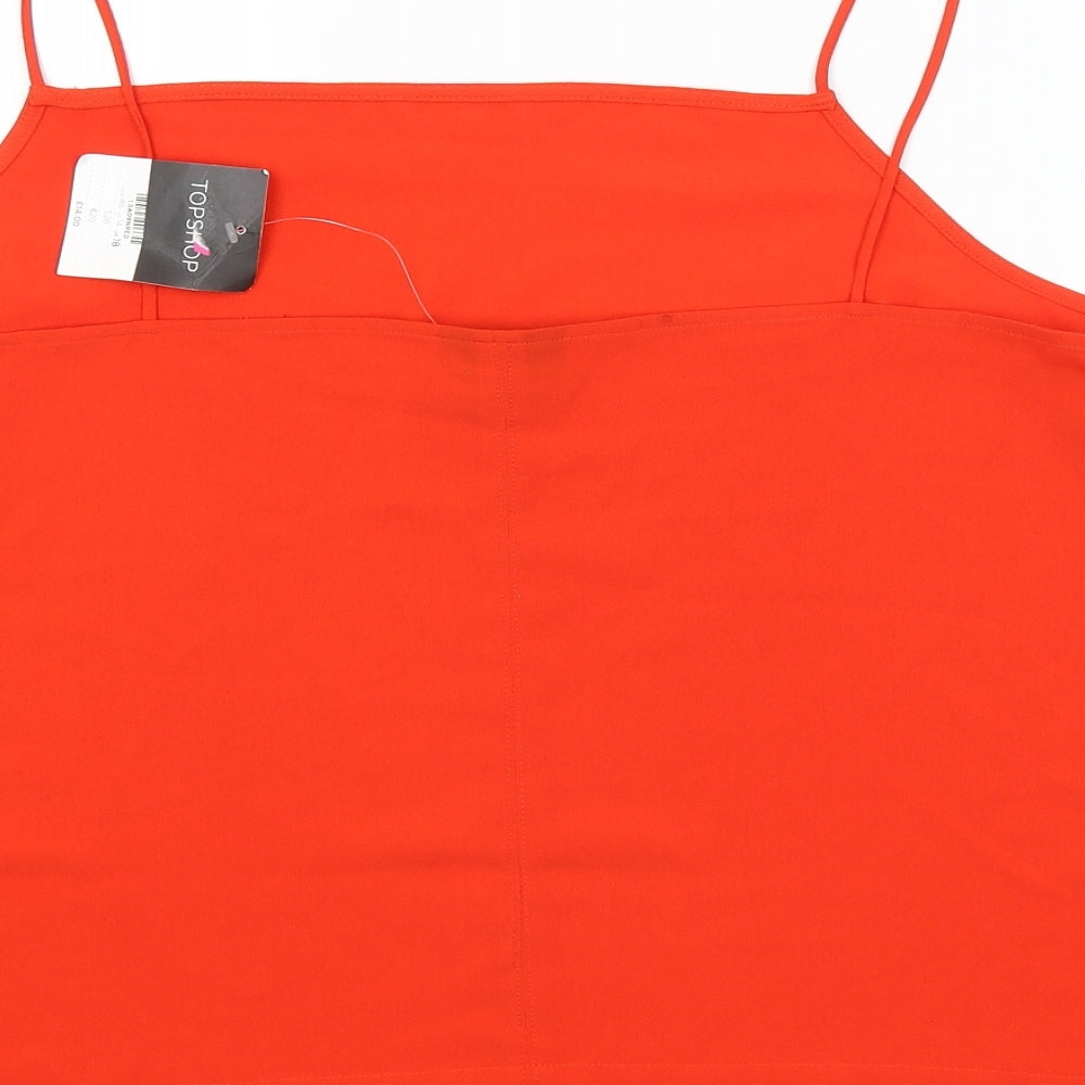 Topshop Womens Red   Basic Tank Size 18