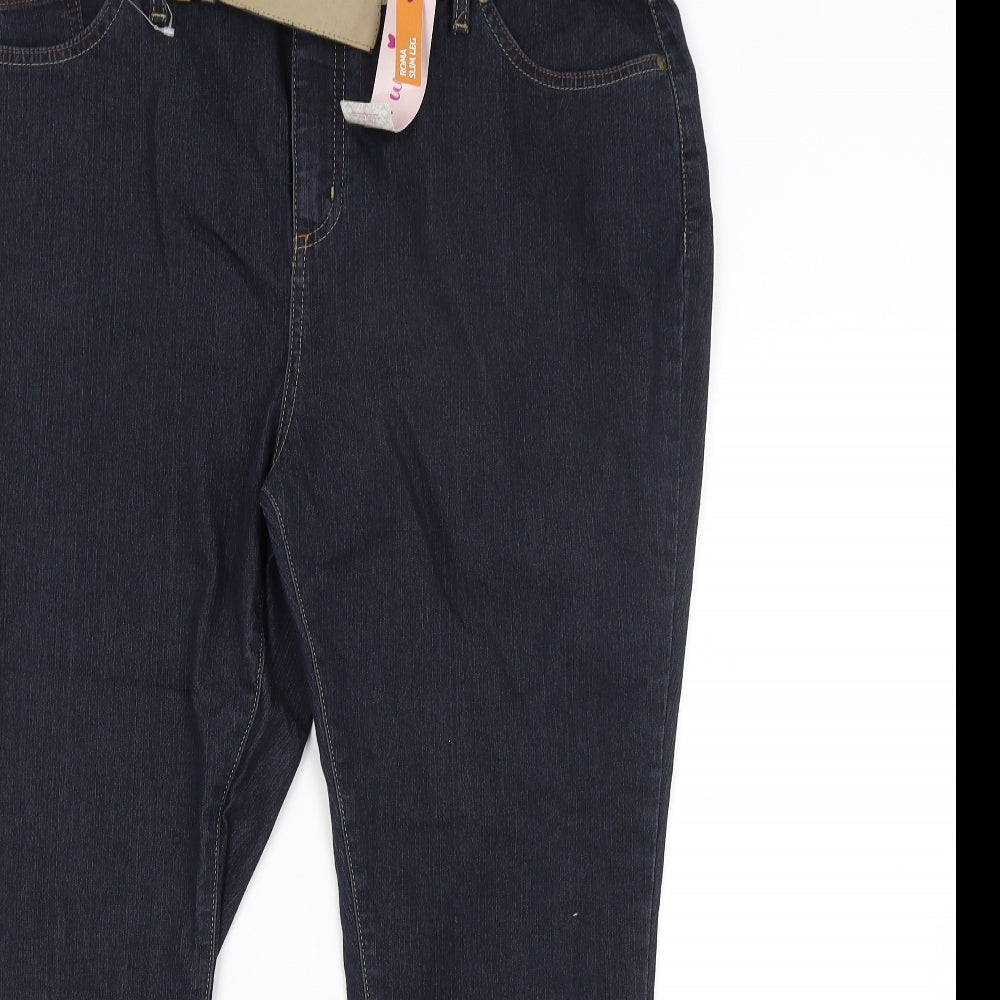 Per Una Womens Blue   Straight Jeans Size 18 L27 in