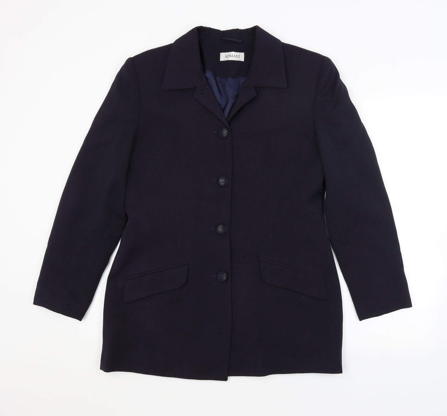 ADMANI Womens Blue   Jacket Blazer Size 14