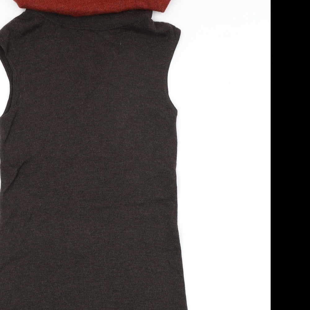 LAND'S END Womens Brown   Jumper Dress  Size S