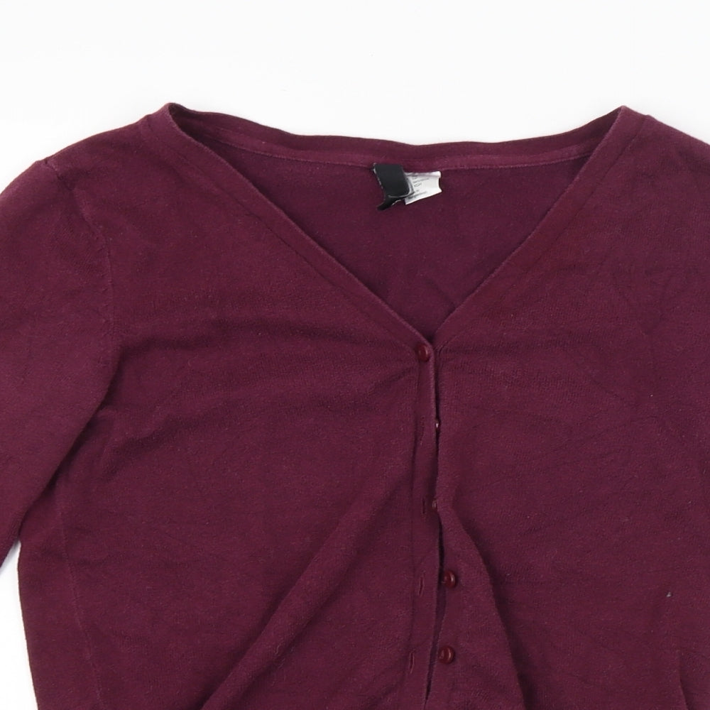 H&M Womens Purple   Cardigan Jumper Size XS
